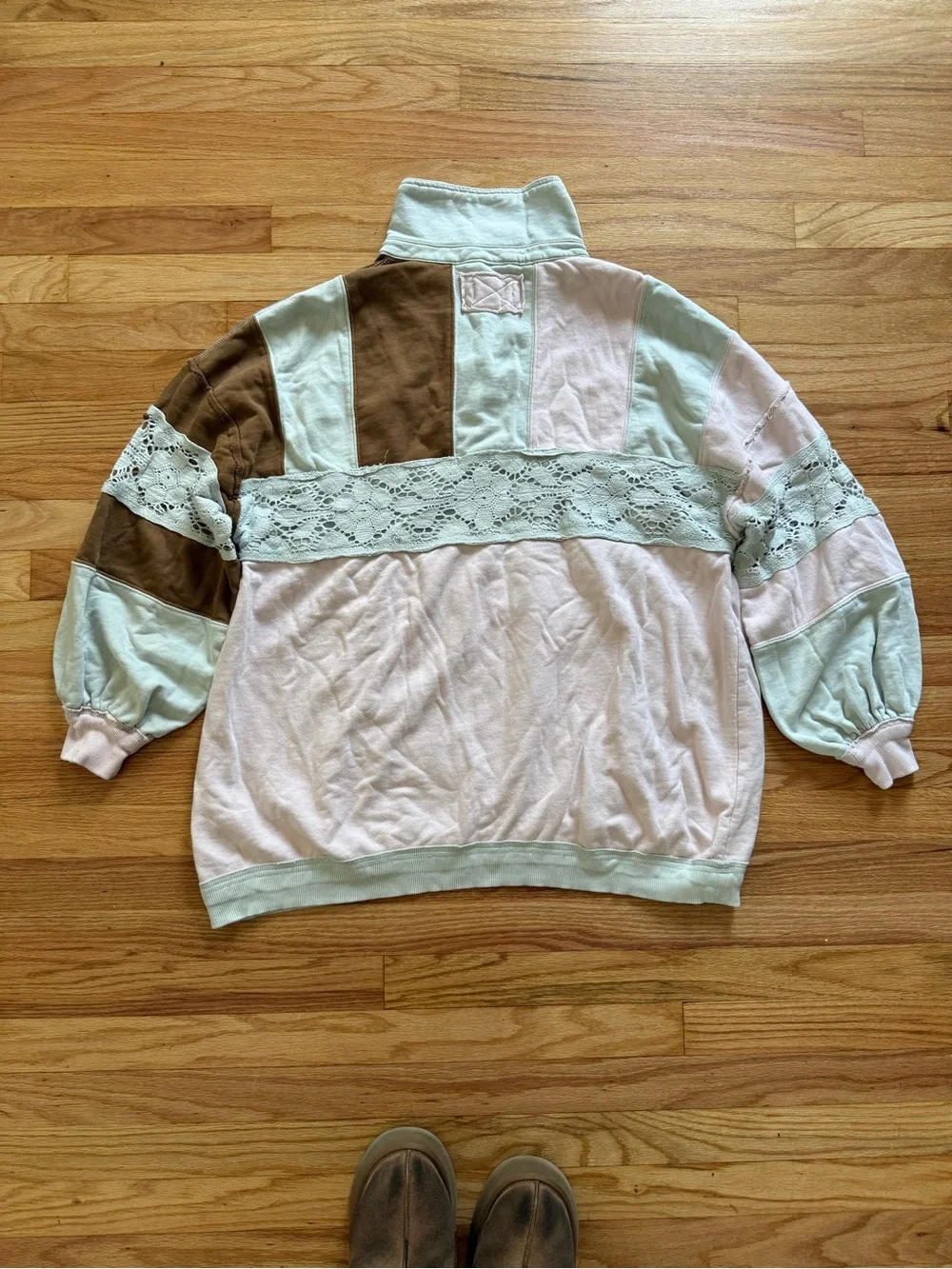 Free People We The Free American Dream Polo in Mint Combo S - Picture 6 of 9